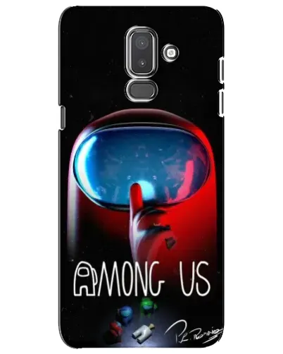 Чехол для Samsung Galaxy J8 2018 (J810) с картинкой «Красный импостер — макро»