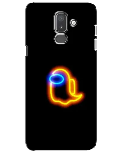 Чехол для Samsung Galaxy J8 2018 (J810) с картинкой «Among Us неоновое сияние»