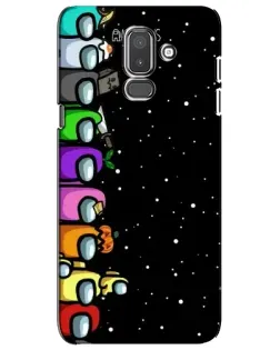 Чехол для Samsung Galaxy J8 2018 (J810) с картинкой «Команда Among Us» Чехол для Samsung Galaxy J8 2018 (J810) с картинкой «Команда Among Us»