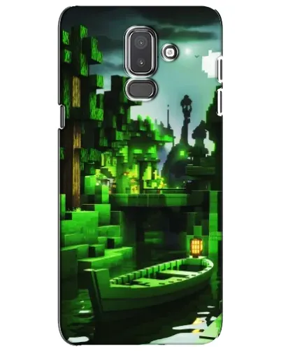 Чехол для Samsung Galaxy J8 2018 (J810) с картинкой «Minecraft лесной пейзаж»