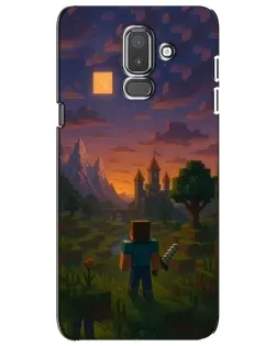 Чехол для Samsung Galaxy J8 2018 (J810) с картинкой «Стив у башни» Чехол для Samsung Galaxy J8 2018 (J810) с картинкой «Стив у башни»