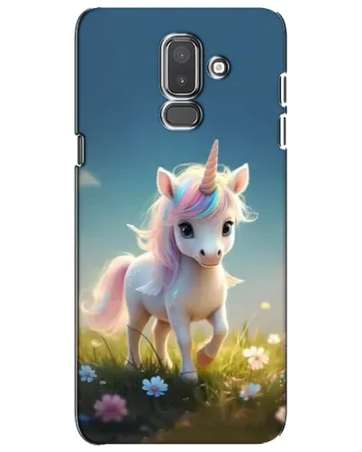 Чехол для Samsung Galaxy J8 2018 (J810) с картинкой «Единорог на поляне»