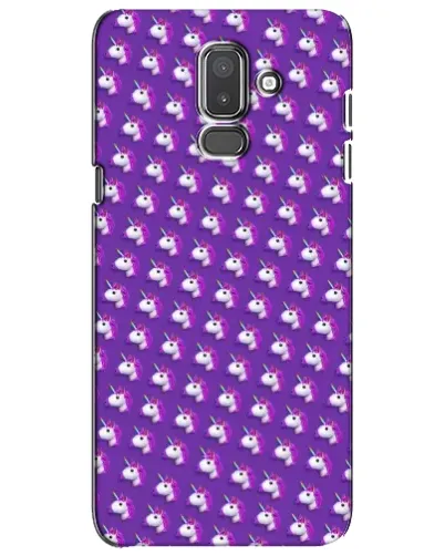 Чехол для Samsung Galaxy J8 2018 (J810) с картинкой «Единороги на фиолетовом»