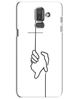Чехол для Samsung Galaxy J8 2018 (J810) с картинкой «Рука держит» Чехол для Samsung Galaxy J8 2018 (J810) с картинкой «Рука держит»