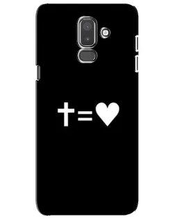 Чехол для Samsung Galaxy J8 2018 (J810) с картинкой «Крест и Сердце»