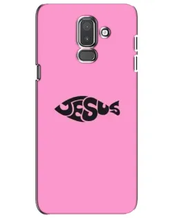 Чехол для Samsung Galaxy J8 2018 (J810) с картинкой «Розовый символ  Jesus»
