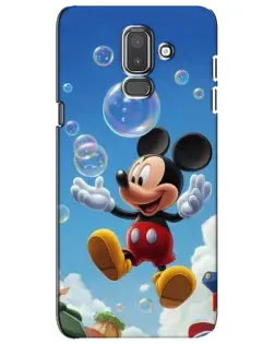 Чехол для Samsung Galaxy J8 2018 (J810) с картинкой «Mickey и мыльные пузыри»