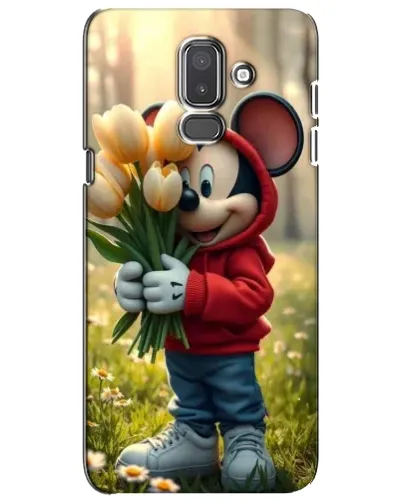 Чехол для Samsung Galaxy J8 2018 (J810) с картинкой «Микки с тюльпанами» Чехол для Samsung Galaxy J8 2018 (J810) с картинкой «Микки с тюльпанами»