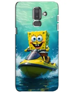Чехол для Samsung Galaxy J8 2018 (J810) с картинкой «Спанч Боб на гидроцикле»