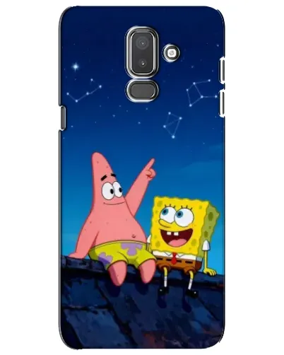 Чехол для Samsung Galaxy J8 2018 (J810) с картинкой «Губка Боб и Патрик ночью»