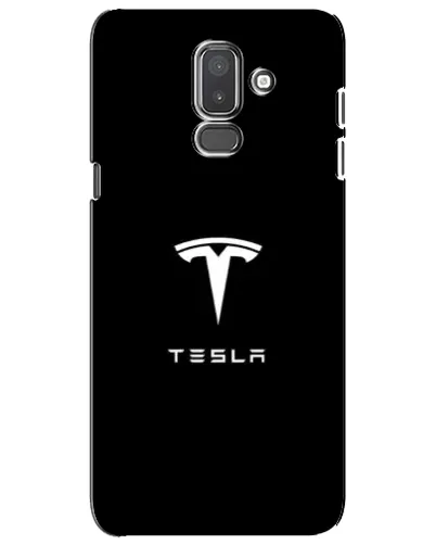 Чехол для Samsung Galaxy J8 2018 (J810) с картинкой «Tesla White Logo»