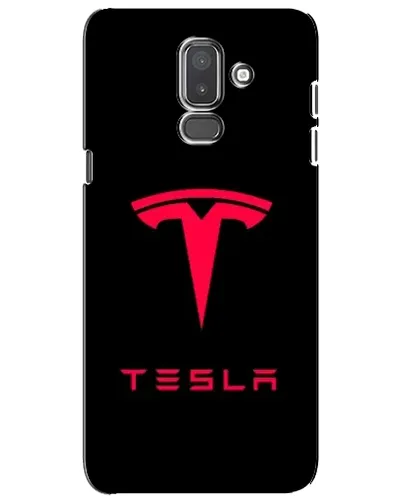 Чехол для Samsung Galaxy J8 2018 (J810) с картинкой «Tesla Red Logo»