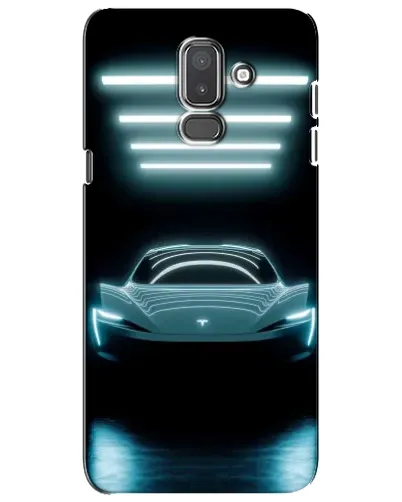 Чехол для Samsung Galaxy J8 2018 (J810) с картинкой «Tesla в неоне»
