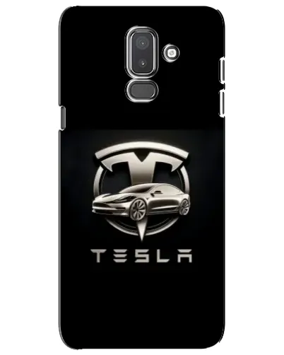 Чехол для Samsung Galaxy J8 2018 (J810) с картинкой «Tesla — серебристое авто»
