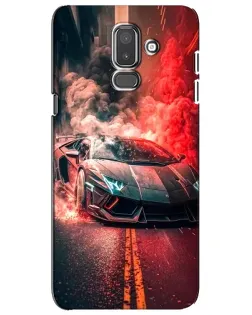 Чехол для Samsung Galaxy J8 2018 (J810) с картинкой «Lamborghini красный дым»