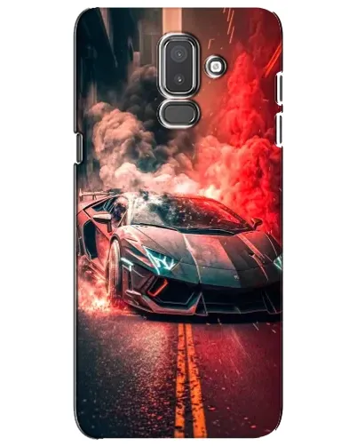Чехол для Samsung Galaxy J8 2018 (J810) с картинкой «Lamborghini красный дым»