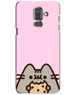 Чехол для Samsung Galaxy J8 2018 (J810) с картинкой «Pusheen и печенье»