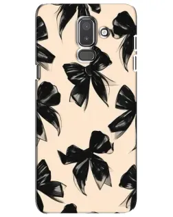 Чехол для Samsung Galaxy J8 2018 (J810) с картинкой «Паттерн черные банты» Чехол для Samsung Galaxy J8 2018 (J810) с картинкой «Паттерн черные банты»
