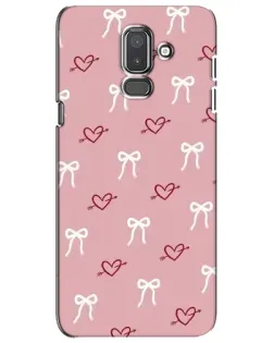 Чехол для Samsung Galaxy J8 2018 (J810) с картинкой «Сердца и банты» Чехол для Samsung Galaxy J8 2018 (J810) с картинкой «Сердца и банты»