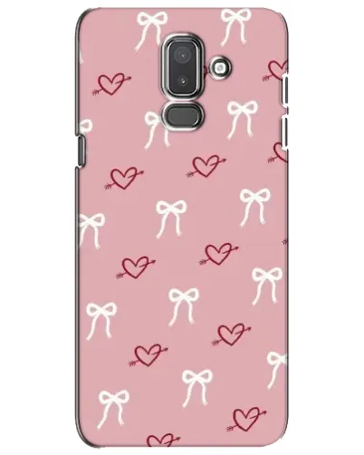 Чехол для Samsung Galaxy J8 2018 (J810) с картинкой «Сердца и банты»