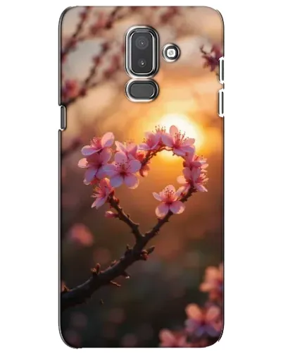 Чехол для Samsung Galaxy J8 2018 (J810) с картинкой «Розовый цвет сердце на фоне заката» Чехол для Samsung Galaxy J8 2018 (J810) с картинкой «Розовый цвет сердце на фоне заката»