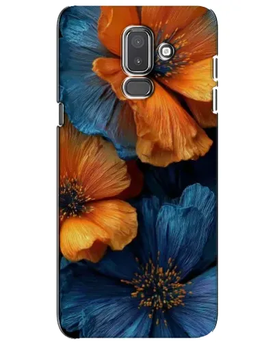 Чехол для Samsung Galaxy J8 2018 (J810) с картинкой «Яркая сине-оранжевая флора» Чехол для Samsung Galaxy J8 2018 (J810) с картинкой «Яркая сине-оранжевая флора»