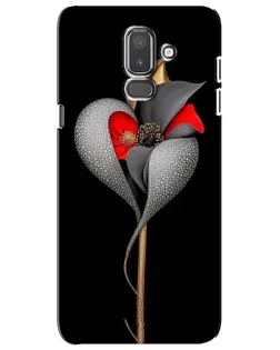 Чехол для Samsung Galaxy J8 2018 (J810) с картинкой «Серебряный фантазийный цветок»