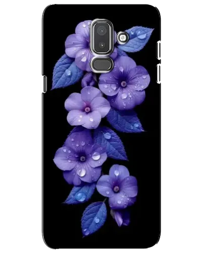 Чехол для Samsung Galaxy J8 2018 (J810) с картинкой «Фиолетовые цветы с росою» Чехол для Samsung Galaxy J8 2018 (J810) с картинкой «Фиолетовые цветы с росою»