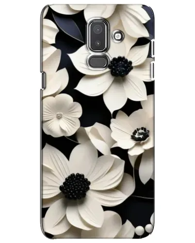 Чехол для Samsung Galaxy J8 2018 (J810) с картинкой «Объемные белые цветы» Чехол для Samsung Galaxy J8 2018 (J810) с картинкой «Объемные белые цветы»