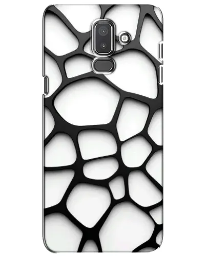 Чехол для Samsung Galaxy J8 2018 (J810) с картинкой «Белая объемная сетка»
