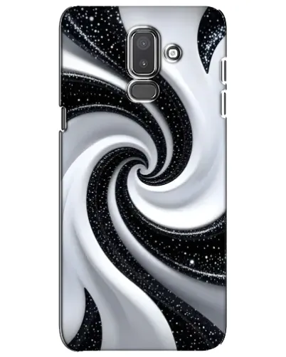 Чехол для Samsung Galaxy J8 2018 (J810) с картинкой «Черно-белая спираль»