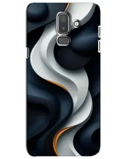 Чехол для Samsung Galaxy J8 2018 (J810) с картинкой «Объемные черно-белые ленты» Чехол для Samsung Galaxy J8 2018 (J810) с картинкой «Объемные черно-белые ленты»