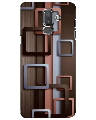 Чехол для Samsung Galaxy J8 2018 (J810) с картинкой «Коричневые объемные квадраты»