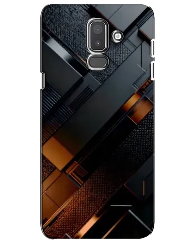 Чехол для Samsung Galaxy J8 2018 (J810) с картинкой «Черные геометрические блоки»