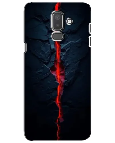 Чехол для Samsung Galaxy J8 2018 (J810) с картинкой «Kрасная лавовая трещина»