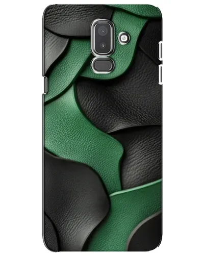 Чехол для Samsung Galaxy J8 2018 (J810) с картинкой «Зеленые кожаные волны»