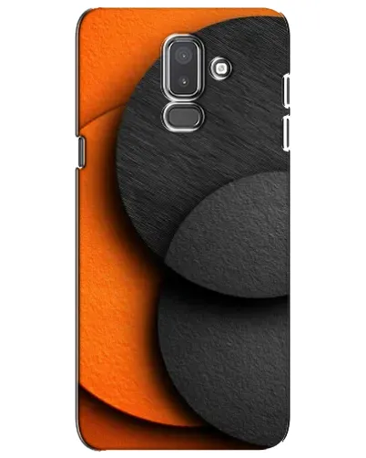Чехол для Samsung Galaxy J8 2018 (J810) с картинкой «Геометрия оранжевых кругов»