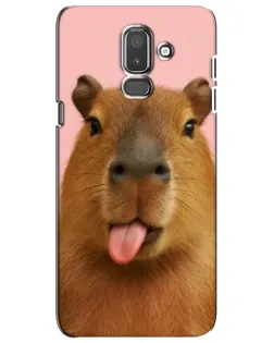 Чохол для Samsung Galaxy J8 2018 (J810) з картинкою «Капібара з язиком» Чохол для Samsung Galaxy J8 2018 (J810) з картинкою «Капібара з язиком»