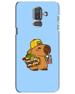 Чохол для Samsung Galaxy J8 2018 (J810) з картинкою «Капібара на скейті» Чохол для Samsung Galaxy J8 2018 (J810) з картинкою «Капібара на скейті»