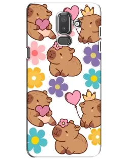 Чохол для Samsung Galaxy J8 2018 (J810) з картинкою «Квітковий паттерн капібар» Чохол для Samsung Galaxy J8 2018 (J810) з картинкою «Квітковий паттерн капібар»