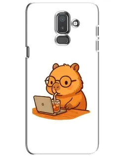 Чохол для Samsung Galaxy J8 2018 (J810) з картинкою «Капібара з ноутбуком» Чохол для Samsung Galaxy J8 2018 (J810) з картинкою «Капібара з ноутбуком»