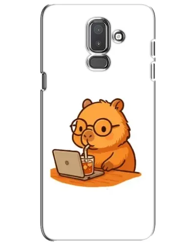 Чехол для Samsung Galaxy J8 2018 (J810) с картинкой «Капибара с ноутбуком» Чехол для Samsung Galaxy J8 2018 (J810) с картинкой «Капибара с ноутбуком»