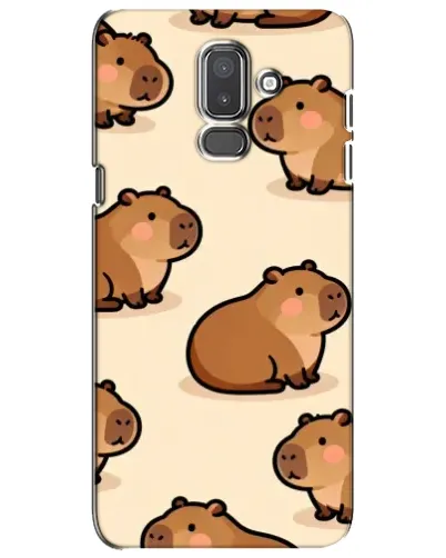 Чехол для Samsung Galaxy J8 2018 (J810) с картинкой «Паттерн милых капибар» Чехол для Samsung Galaxy J8 2018 (J810) с картинкой «Паттерн милых капибар»