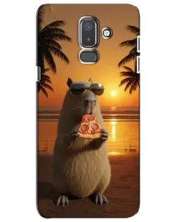 Чохол для Samsung Galaxy J8 2018 (J810) з картинкою «Капібара з піцою» Чохол для Samsung Galaxy J8 2018 (J810) з картинкою «Капібара з піцою»