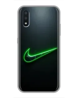 Чехол для Samsung Galaxy M01 (M015) с картинкой «Неоновый контур Nike»