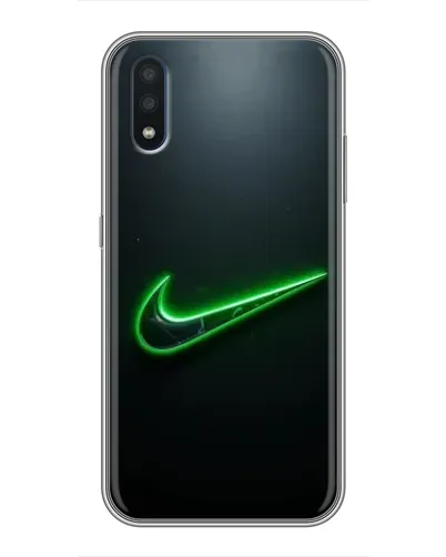 Чехол для Samsung Galaxy M01 (M015) с картинкой «Неоновый контур Nike»