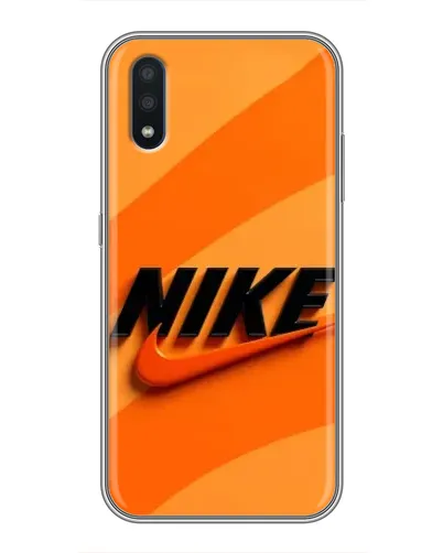 Чехол для Samsung Galaxy M01 (M015) с картинкой «Оранжевый драйв Nike»