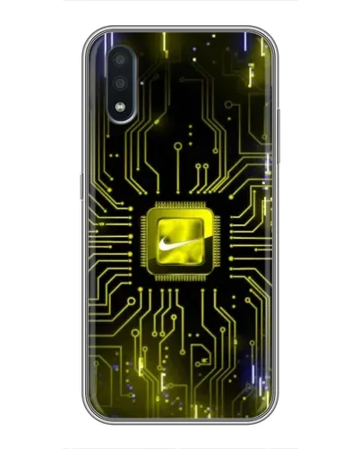 Чехол для Samsung Galaxy M01 (M015) с картинкой «Nike — золотая искра»