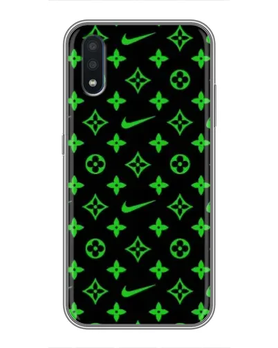 Чехол для Samsung Galaxy M01 (M015) с картинкой «Неоновый принт LV»