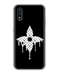 Чехол для Samsung Galaxy M01 (M015) с картинкой «Цветочная монограмма»